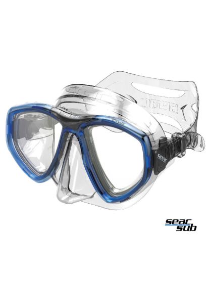 Maschera in silicone Seac Sub One Trasparente - Blu