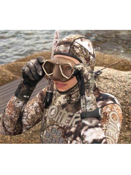 Maschera Omer Wolf Brown in silicone