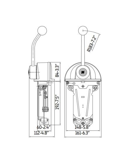 Comando Monoleva Ultraflex B301B Per Motore Barca
