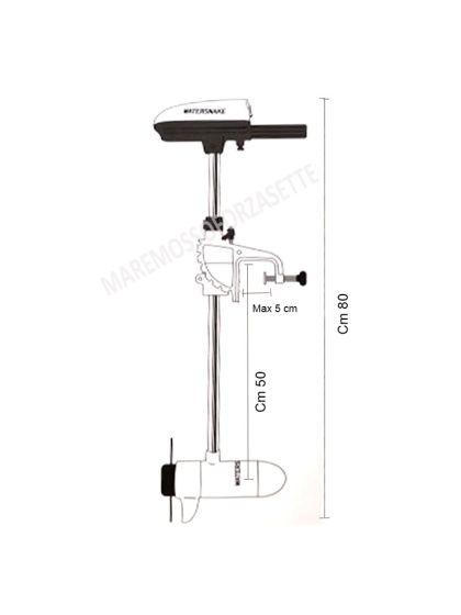 Fuoribordo elettrico Watersnake 24SW con batteria e carica batteria