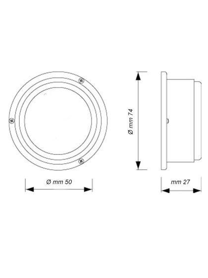 Altitude 838 series Orologio Ø 74mm Ottone Lucidato