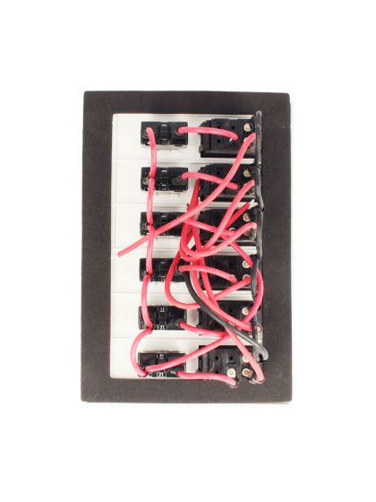 Pannello elettrico 6 interruttori Bianco mm 190x130 IP56