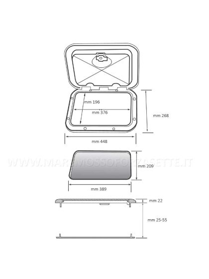 Sportello barca passo uomo Nuova Rade Euro 1 mm 448x268