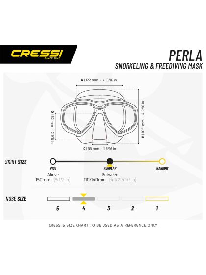 Maschera Cressi Sub Perla in silicone nera