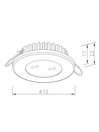 Plafoniera a Led Aurora 12-32Volt DC 250 Lumen IP65