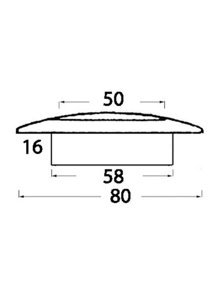 Plafoniera incasso ABS 9 led  bianca 12v
