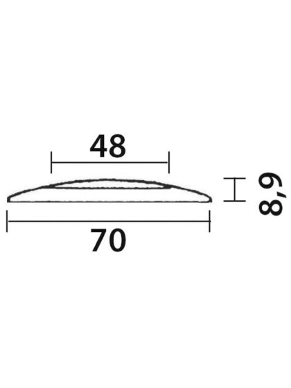 Plafoniera Luce LED Ø 70mm Senza Incasso 95 Lumen IP67