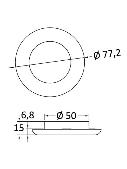 Plafoniera a Led SOLE Bianca Ø 77 mm con interruttore
