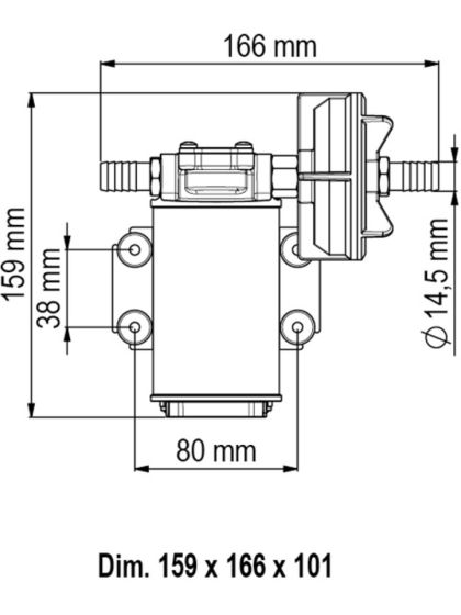 Pompa UP3 Marco 12 Volt 15 l/min Olio e Gasolio ingranaggi in bronzo
