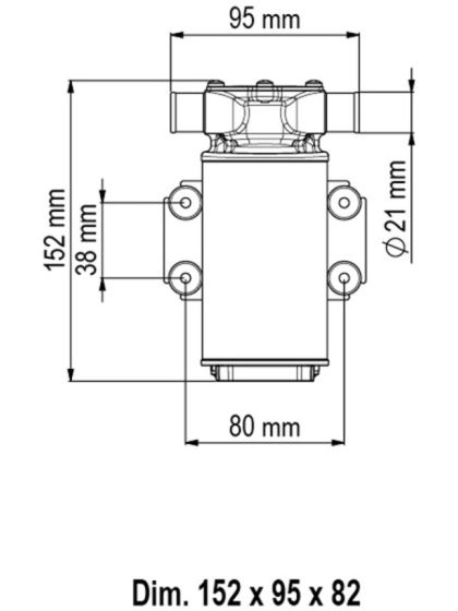 Pompa Marco UP1 12 Volt 35 l/min per acqua girante in gomma