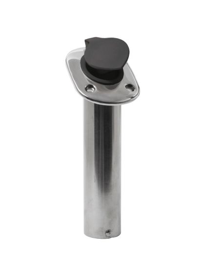 Portacanna incasso inox con tappo Nero