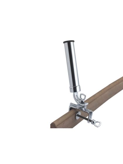 Portacanna barca con morsetto orientabile 40mm ottone cromato