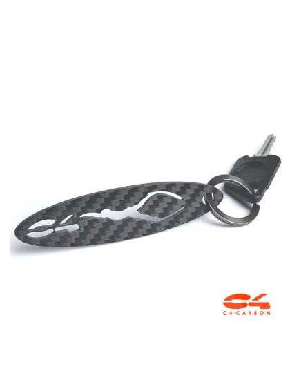 Portachiavi C4 in Carbonio con Logo freediver