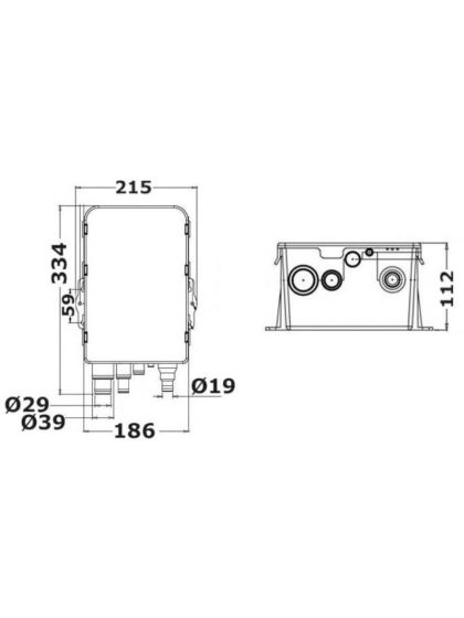 Pozzetto acque grigie Europump Con Pompa 12 V