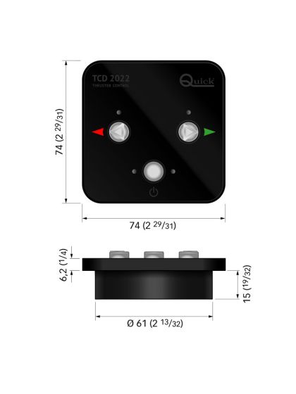 Pulsantiera per elica di manovra Quick TCD 2022