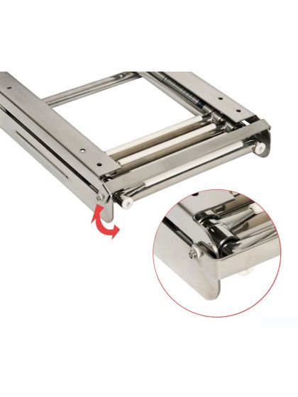 Scaletta a scomparsa per Plancetta 3 Gradini 88 cm Stretta