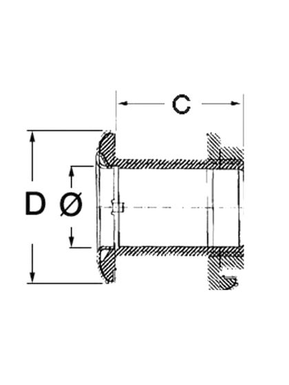 Scarico a mare Inox 316 tutto filettato