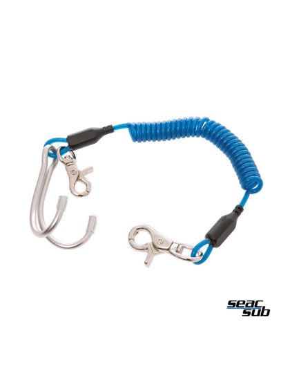 Clips con spirale Seac Sub con doppio uncino Inox