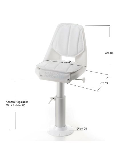 Poltrona di guida sedile per barca completa admiral O1411042