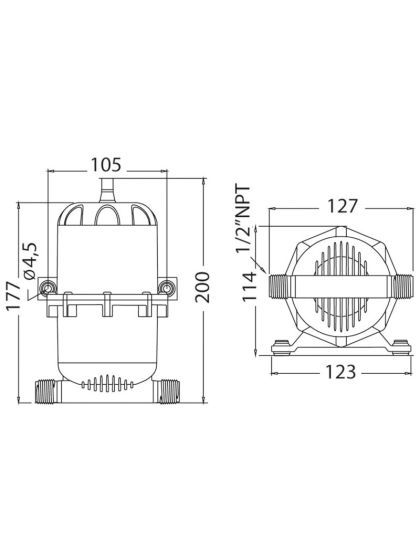 Serbatoio di espansione in ABS per Pompe autoclavi dell'Acqua