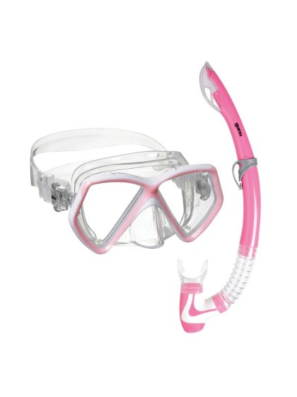 Set maschera con pinne Mares X-One Pirata Rosa per bambini