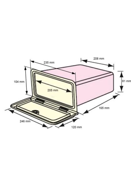 Sportello Nuova rade con contenitore mm 235x110
