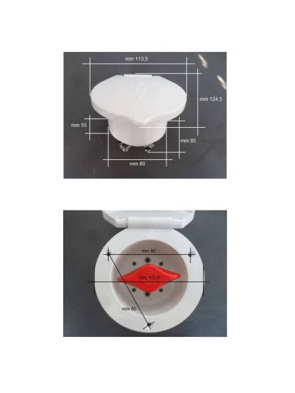 Staccabatteria marino da incasso con contenitore