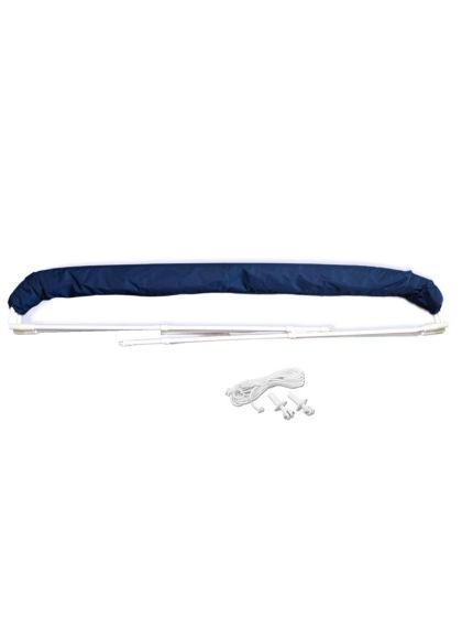 Tendalino Barca 2 Archi Telo BLU Telaio Tubo alluminio Bianco