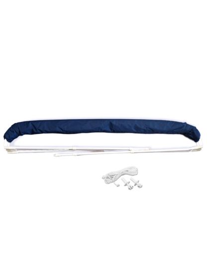 Tendalino tre archi Tubo alluminio Bianco Ø 20 mm Telo Blu 140h