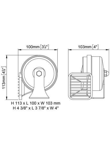 Tromba nautica Marco MT1-H 12 Volt tono alto