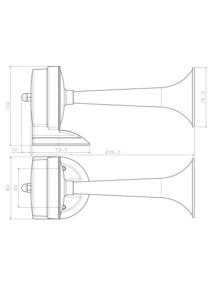 Tromba nautica Nuova Rade elettrica 12 volt