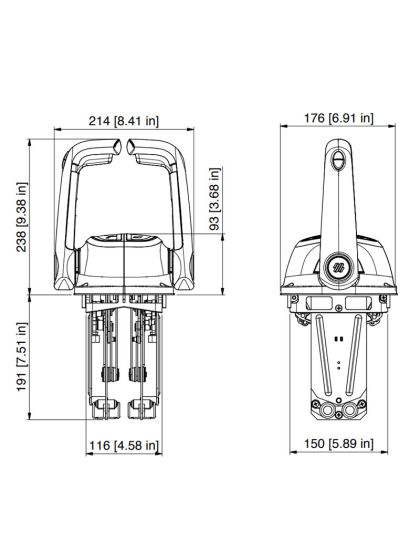 Comando a leva Ultraflex B502B per Bimotore