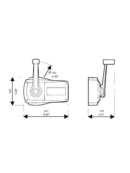 Comando a Paratia B89 Monoleva Ultraflex Per Motore Barca