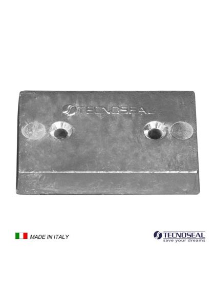 Piastra in zinco Anodo per Flaps mm 110x67x20h