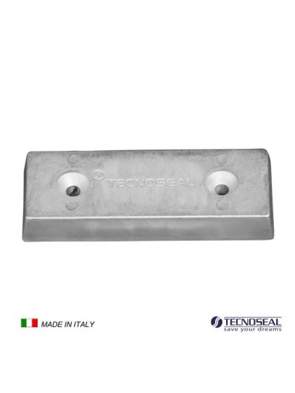Piastra in zinco Anodo per Flaps mm 130x50x17h