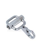 Moschettone inox con fibbia per nastro 25 mm