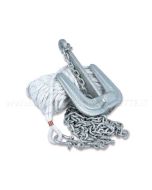 Ancora Hall 6 kg completa con cima e catena 44 metri