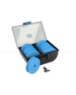 Contenitore con 10 avvolgilenze porta finali da pesca