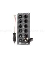 Mini pannello elettrico stagno 5 interruttori + accendisigari