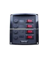 Pannello 4 interruttori luminosi verticale