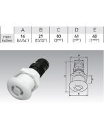 Sfiato aria per serbatoio portagomma Ø 16mm