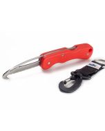 Coltello inox serramanico safety con clip a moschettone