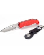 Coltello inox serramanico marine con clip a moschettone