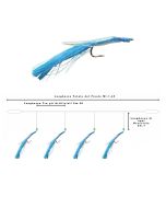 Calamento Deep Sea Leader con 4 Piume pesca a fondo
