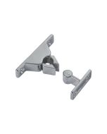 Ferma porta a scatto in ottone cromato,