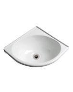 Lavello triangolare in plexiglass bianco cm 280x270