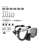 Maschera Mares Rover NERA set 6 pezzi con accessori