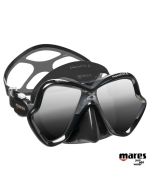 Maschera Mares X-Vision ultra Liquidskin nera lenti argento