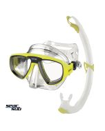 Maschera con Tubo aereatore Seac Sub Extreme Clear-Gialla