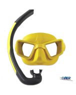 Maschera con boccaglio Omer Up-M1 by Pelizzari Gialla